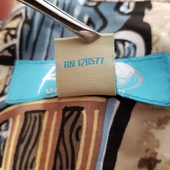 Kai Hawaii Hawaiian Shirt Woodie Wagon Car Beach Palm Tree 2XL XXL Brown Button - Picture 9 of 10